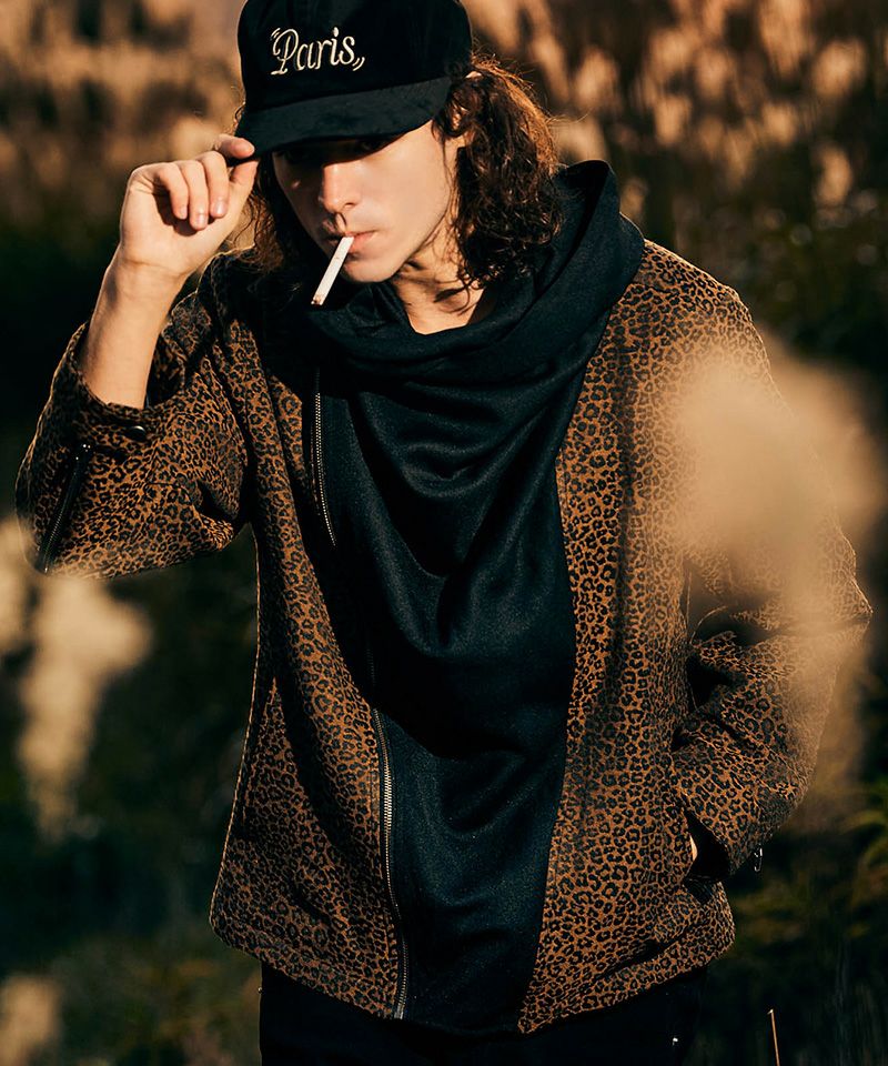 glamb(グラム)】STUNN Drape Neck Jacket スタンドレープネック