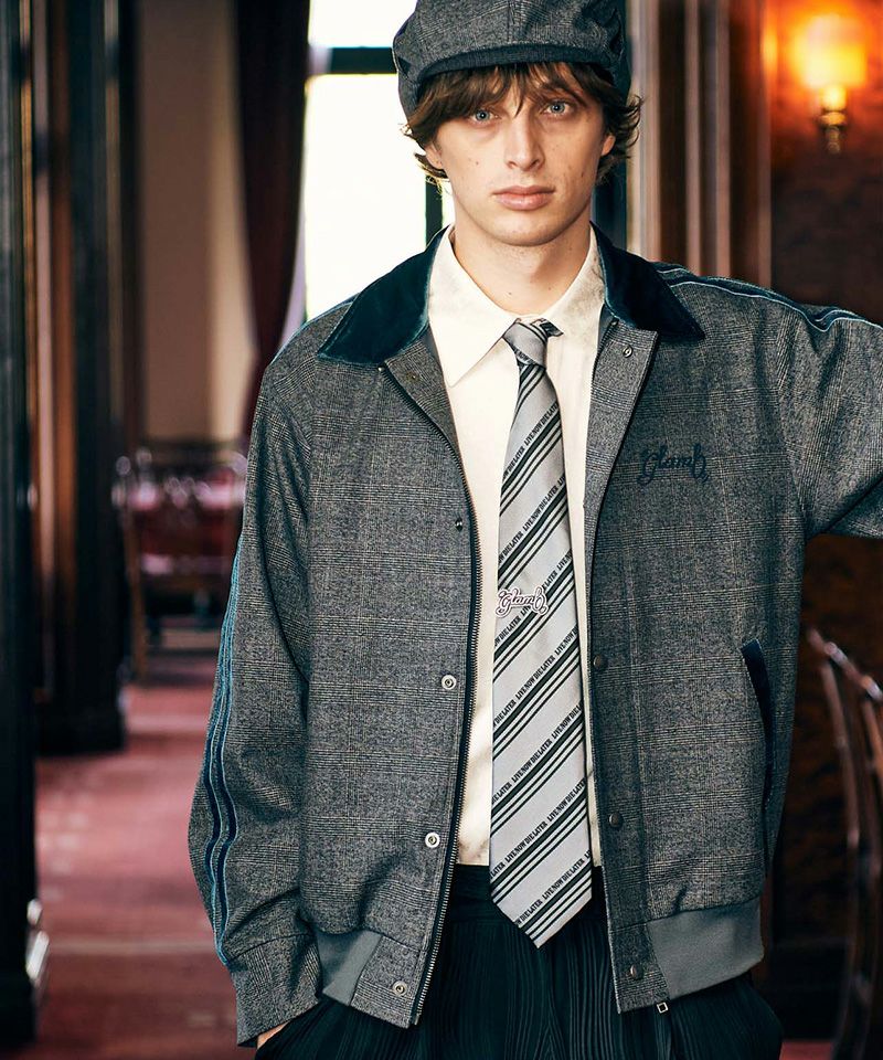glamb(グラム)】Glen Check Line Blouson グレンチェックライン