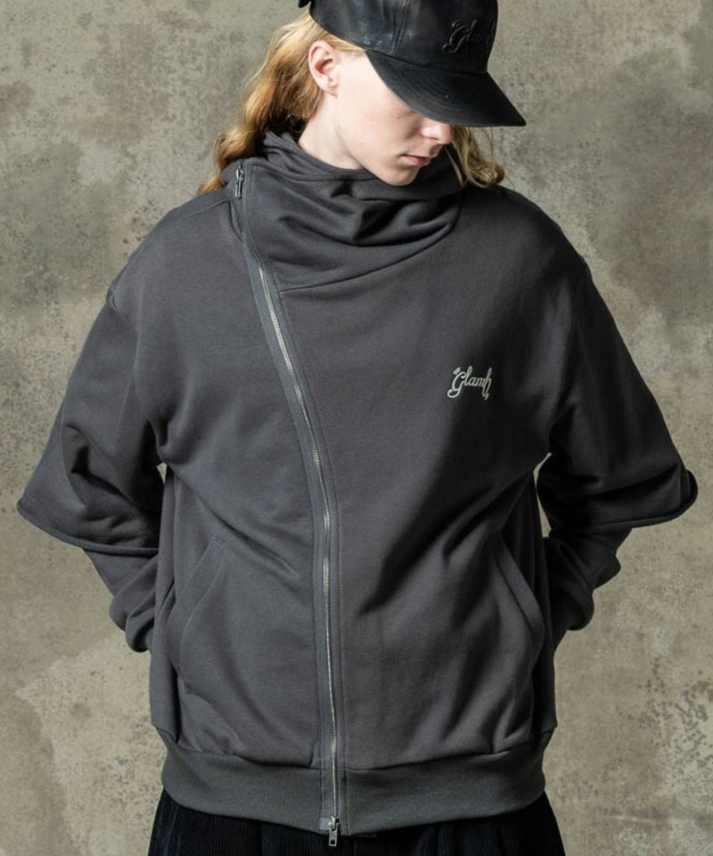 glamb(グラム)】Asymmetry Layered Hoodie アシンメトリーレイヤード
