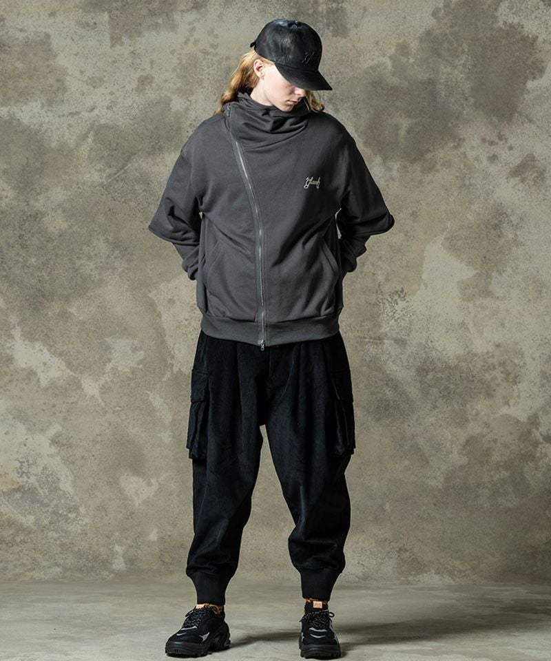 glamb(グラム)】Asymmetry Layered Hoodie アシンメトリーレイヤード