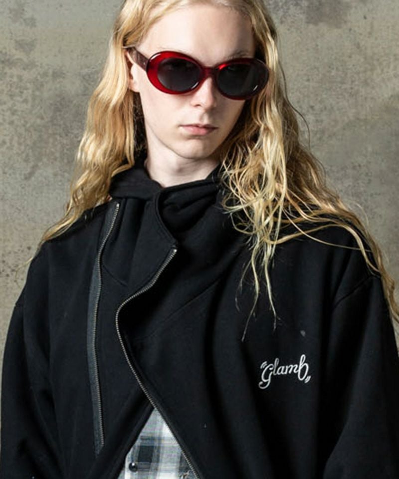 glamb(グラム)】Asymmetry Layered Hoodie アシンメトリーレイヤード