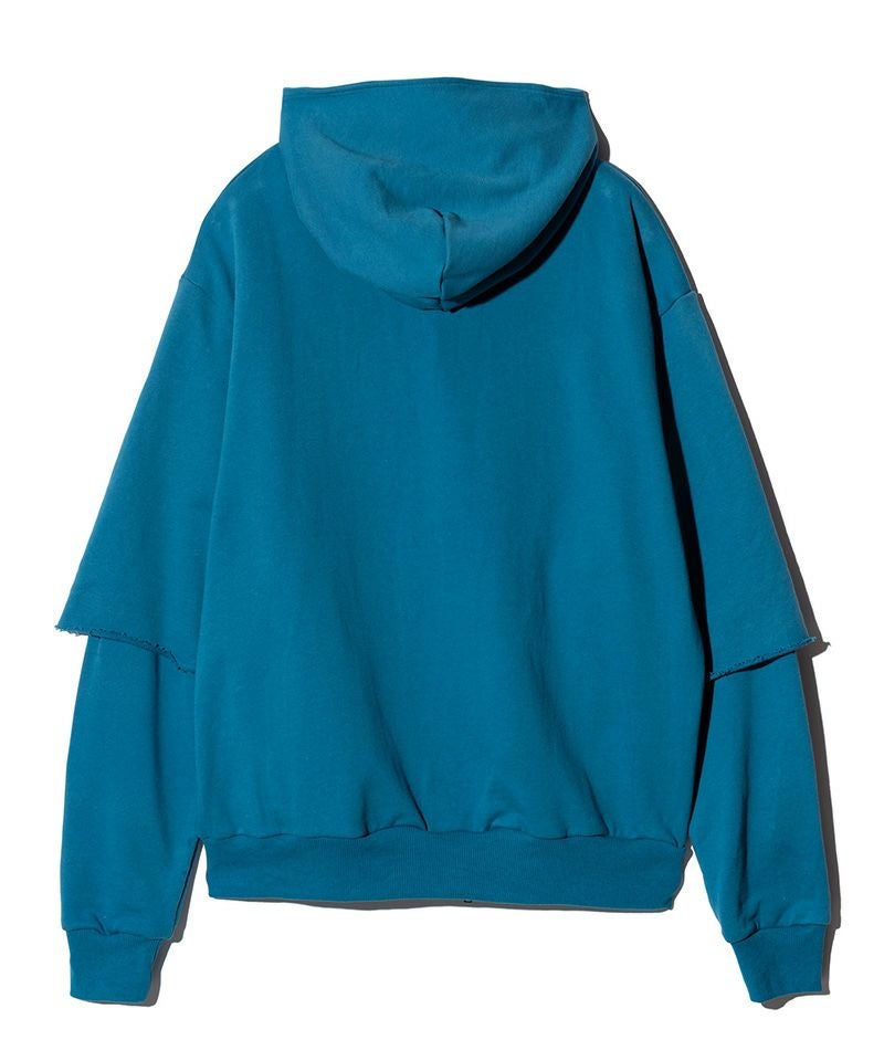 glamb(グラム)】Asymmetry Layered Hoodie アシンメトリーレイヤード