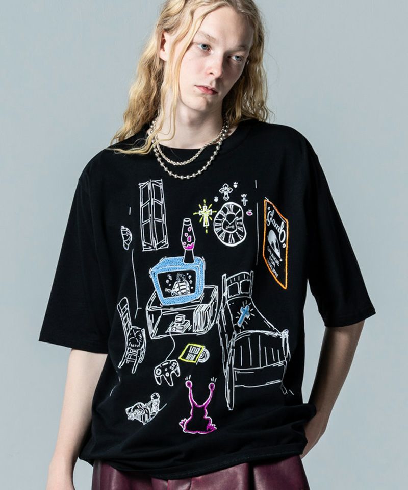 激レア逸品】glamb グラム ペインティングTシャツ グランジ 【公式通販】