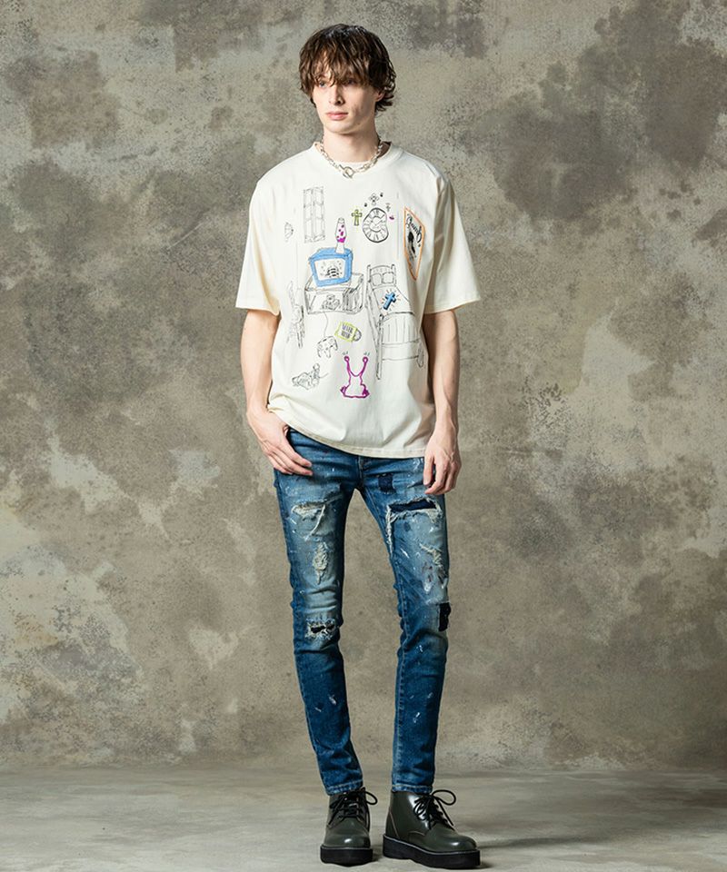 glamb(グラム)】Grunge Room T-Shirt グランジルームTシャツ(GB0125