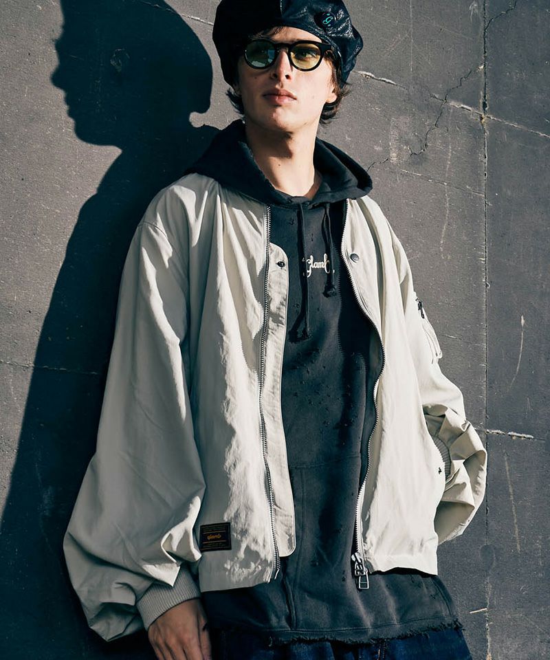 【新品未使用】グラムリップス　バックオープン スラブKNIT フーディー glamb(グラム)】Destructive Hoodie ディストラクティブフーディ