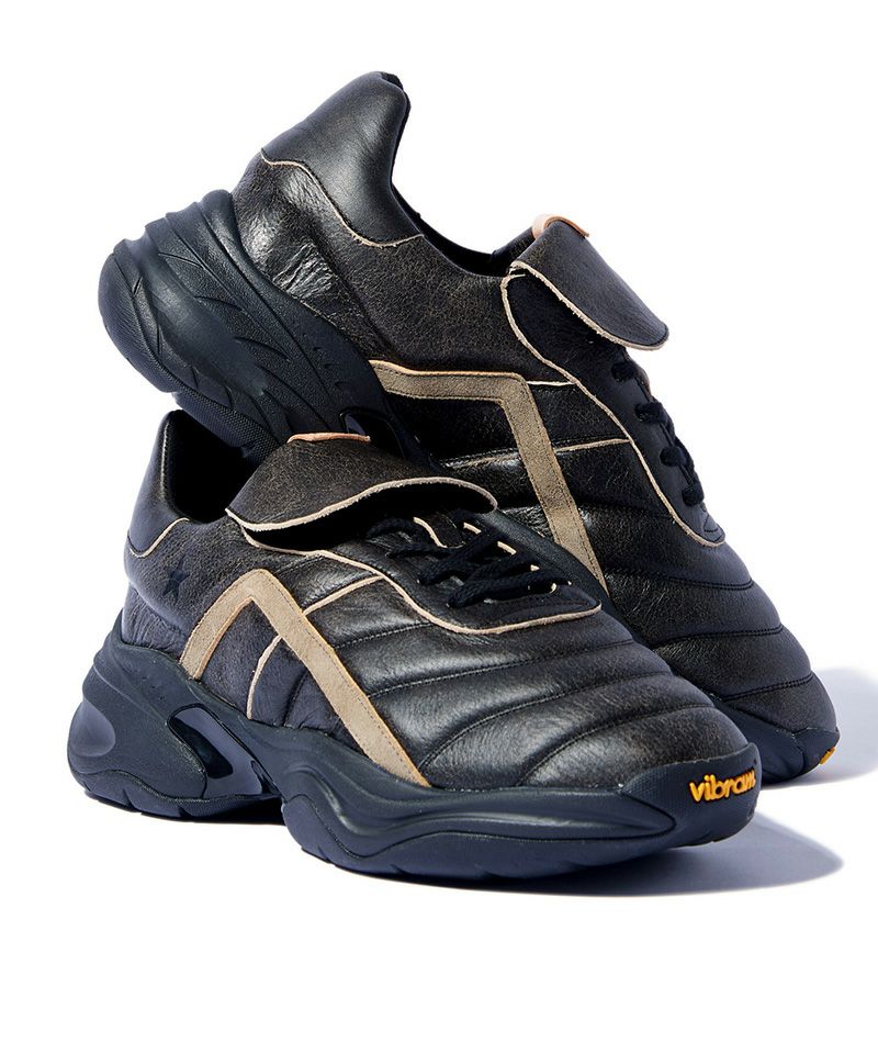 glamb(グラム)】Crack Leather Sneakers クラックレザースニーカー