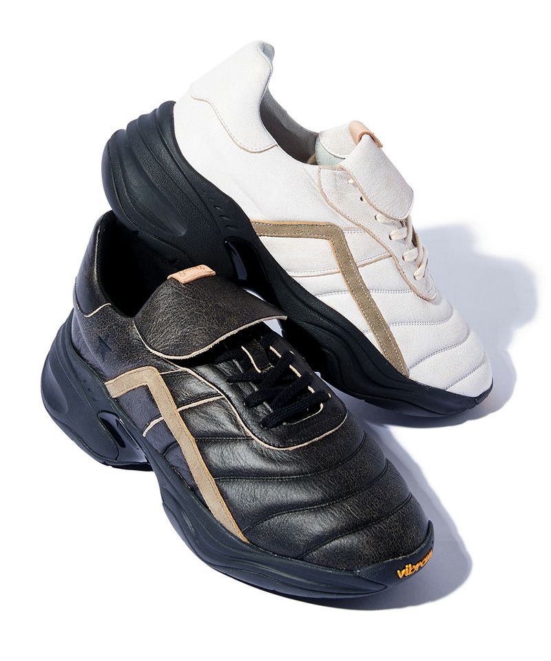 glamb(グラム)】Crack Leather Sneakers クラックレザースニーカー
