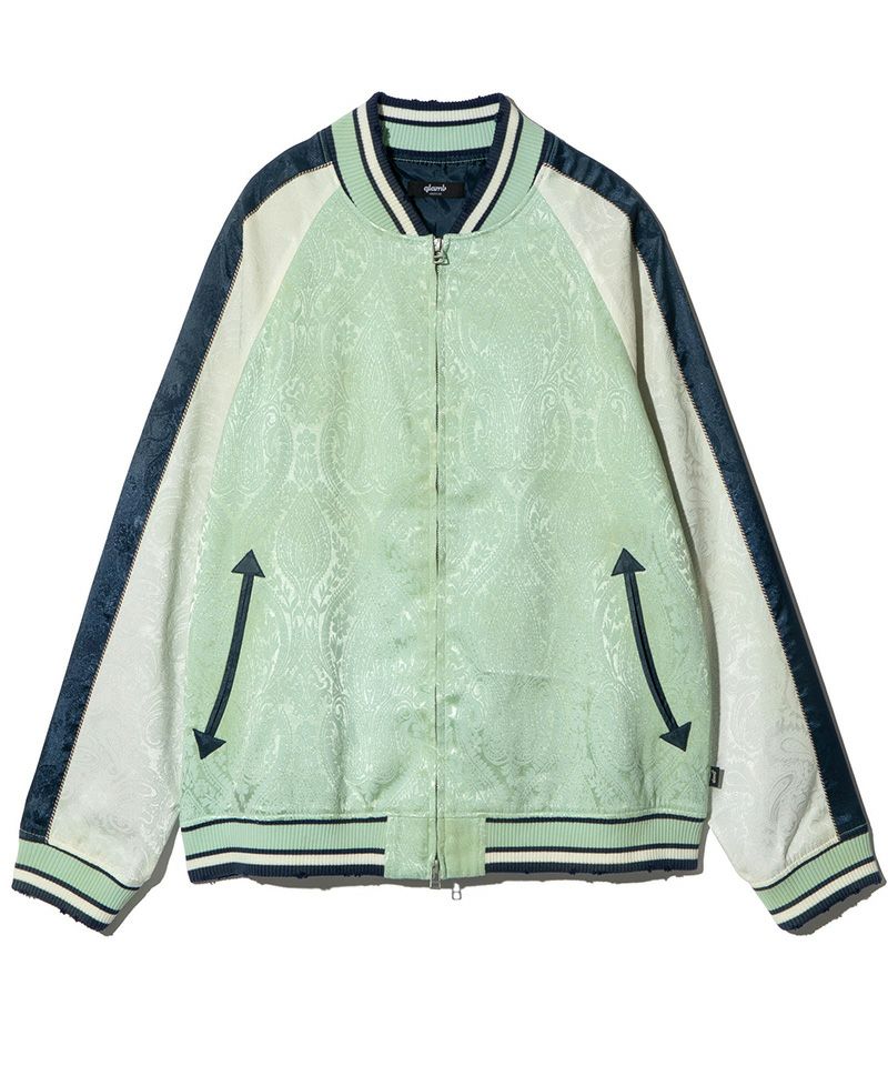 glamb(グラム)】Aging Paisley Ska Jumper エイジングペイズリースカ