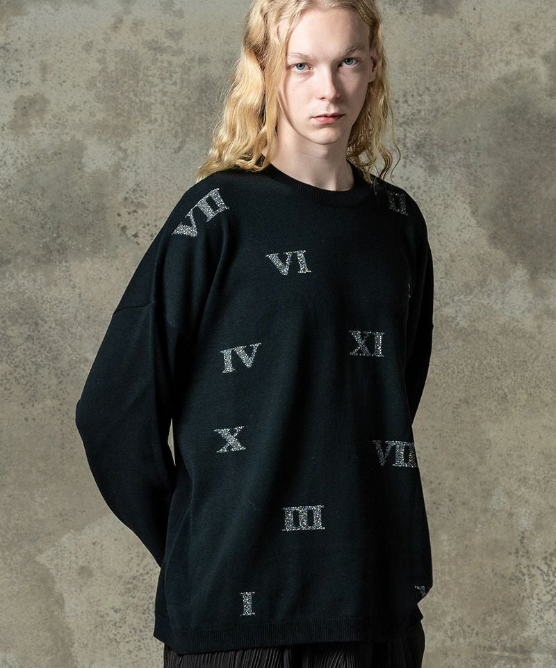glamb(グラム)】Numbers Pullover Knit ナンバーズプルオーバーニット