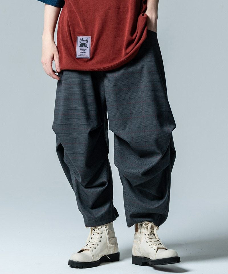 glamb(グラム)】Irregular Tuck Wide Slacks ファイブタックワイド