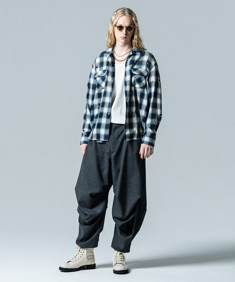 glamb(グラム)】Irregular Tuck Wide Slacks ファイブタックワイド