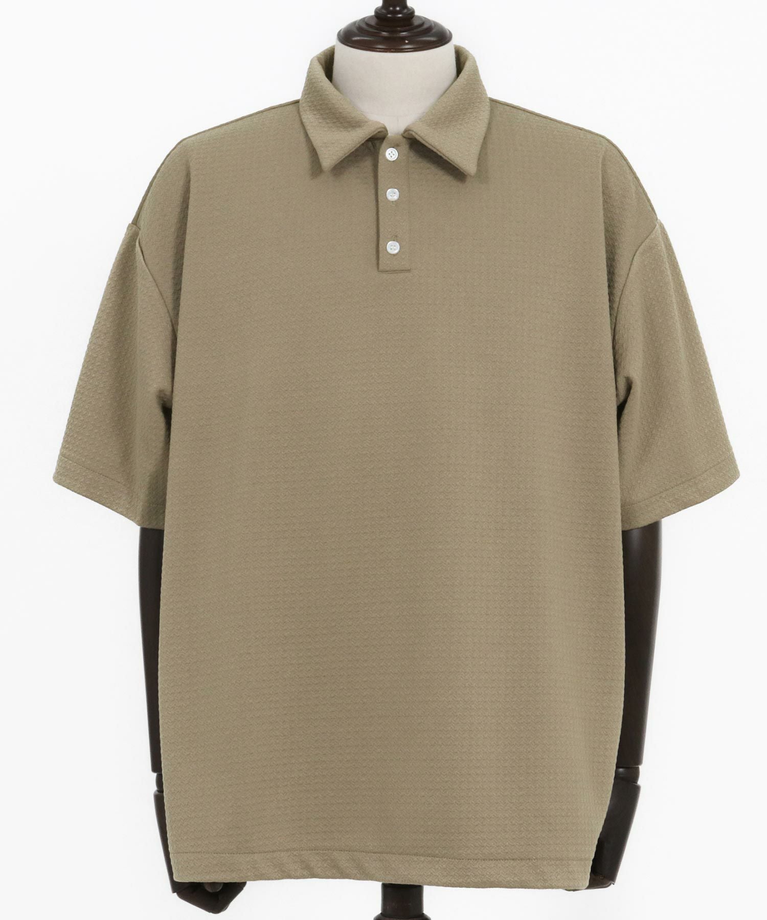 ぽろろさま 専用 30%OFF【CAMBIO(カンビオ)】裾絞りジャガードカットポロシャツ(CMB