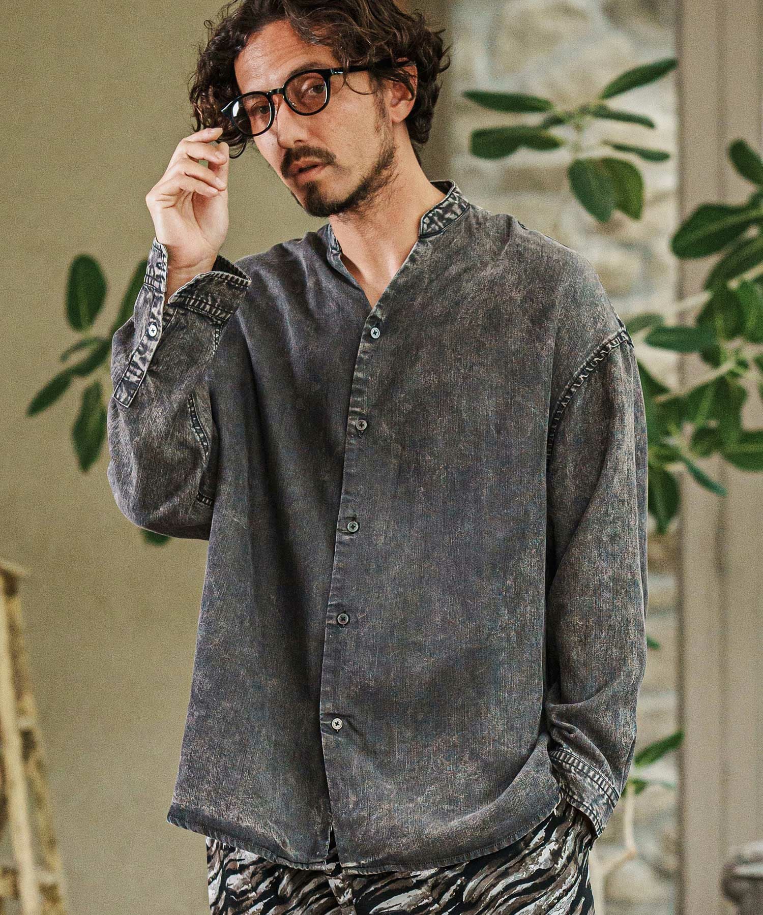 30%OFF【CAMBIO(カンビオ)】Silky Chemical Wash Denim Skipper Band