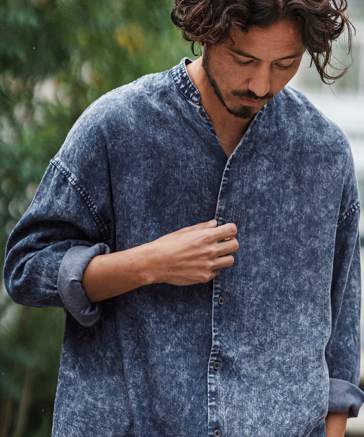 30%OFF【CAMBIO(カンビオ)】Silky Chemical Wash Denim Skipper Band