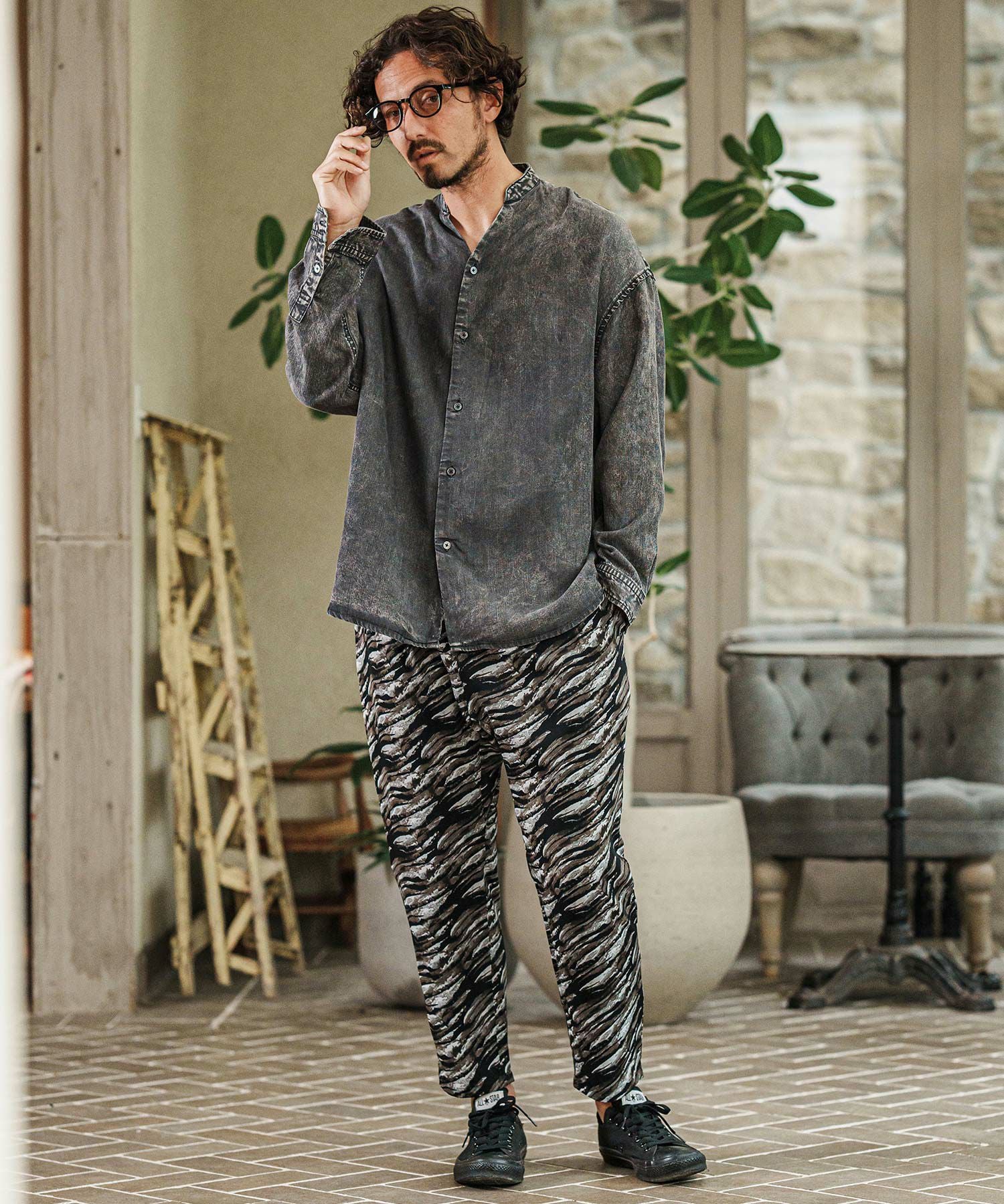 30%OFF【CAMBIO(カンビオ)】Silky Chemical Wash Denim Skipper Band