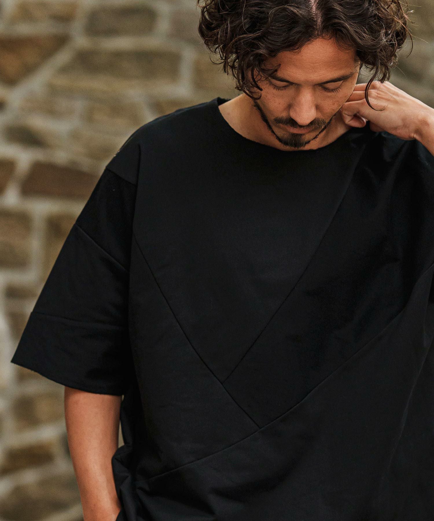 CAMBIO(カンビオ)】 Random Patchwork Design MINI URAKE Cut sew T