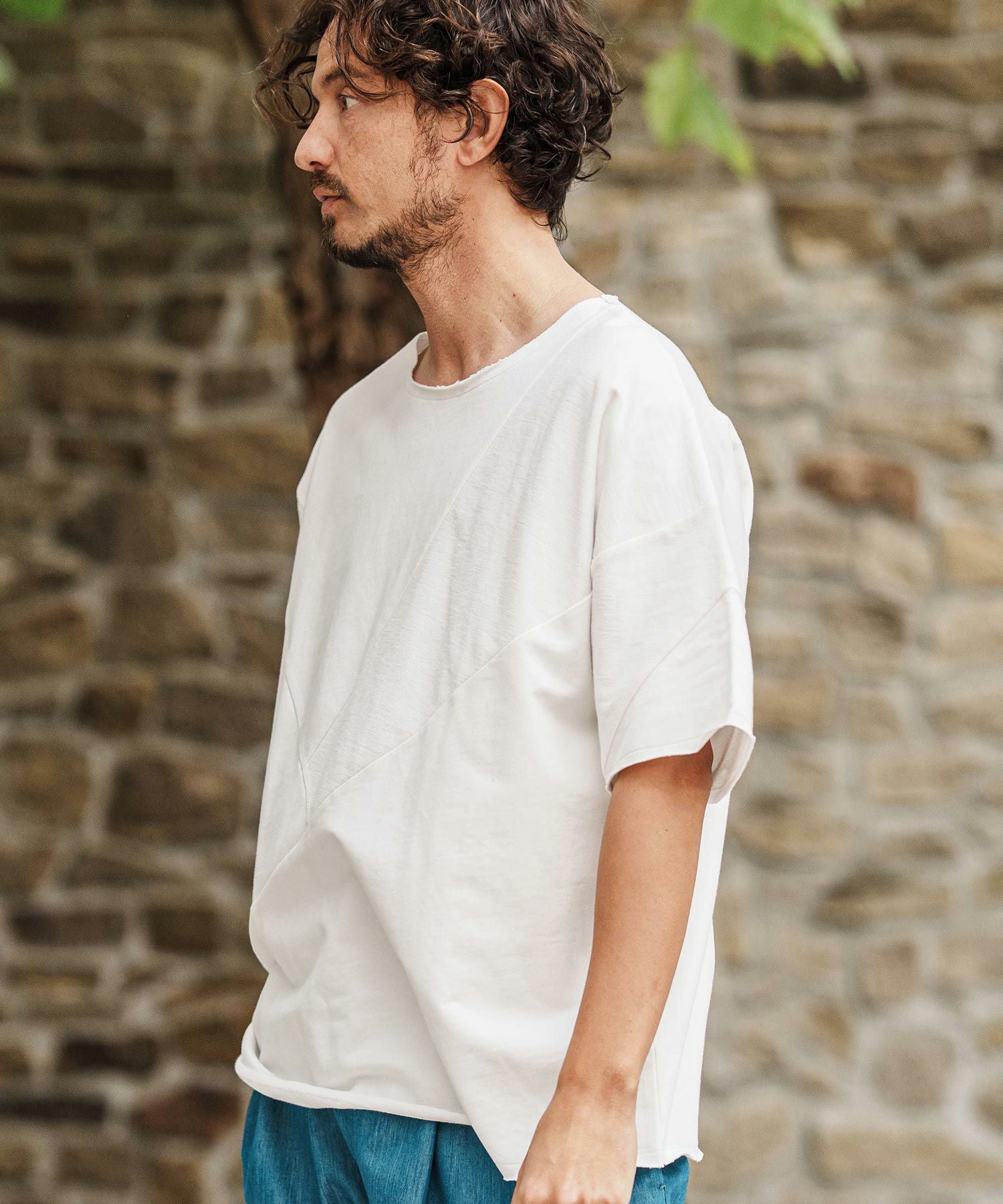 CAMBIO(カンビオ)】 Random Patchwork Design MINI URAKE Cut sew T