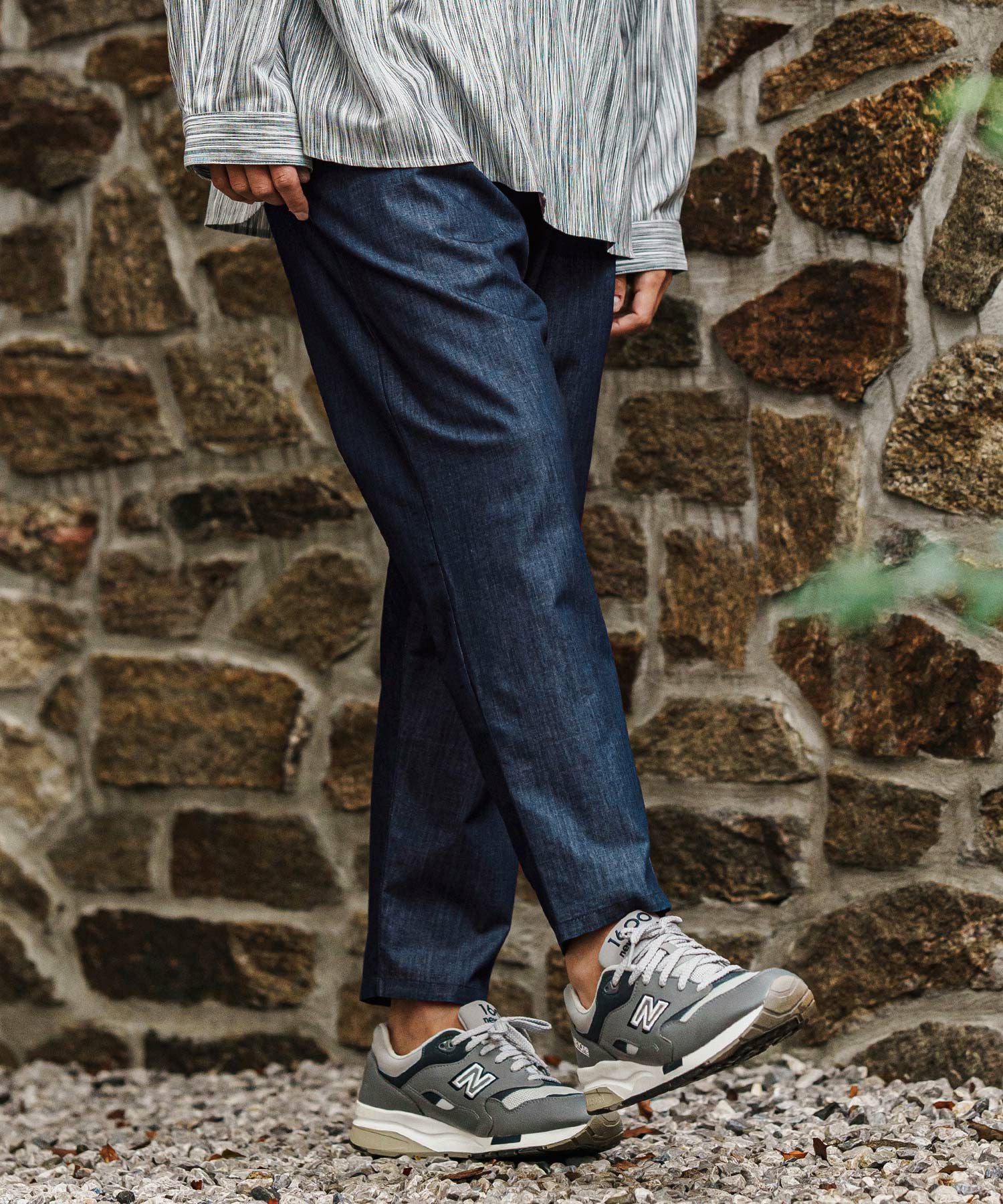 CAMBIO(カンビオ)】Chambray Relax Tapered Easy Pants イージーパンツ