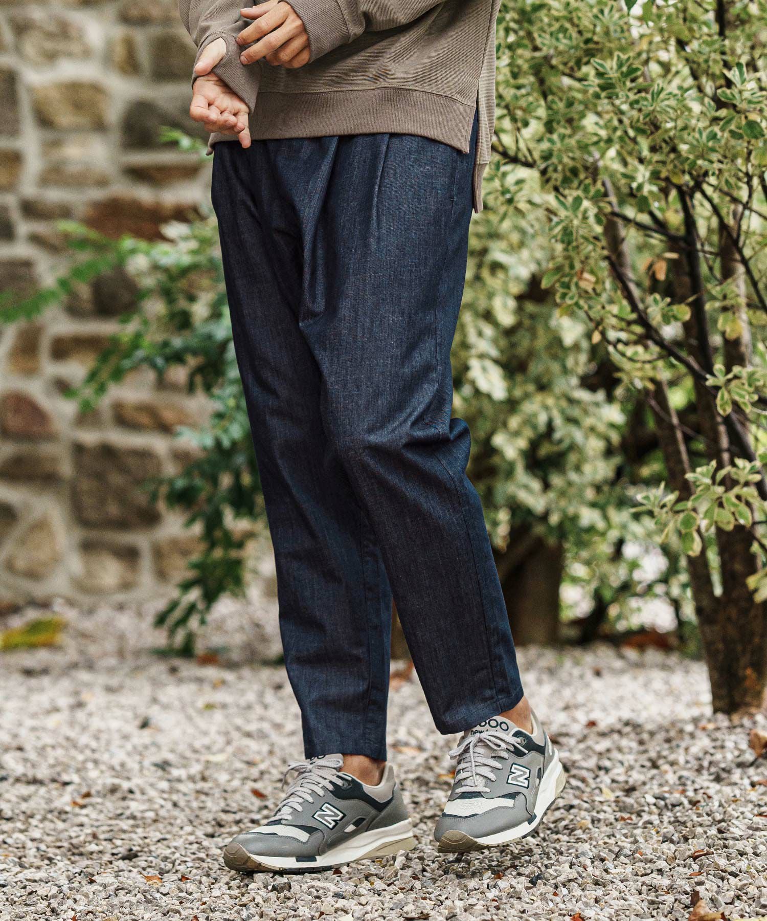 CAMBIO(カンビオ)】Chambray Relax Tapered Easy Pants イージーパンツ