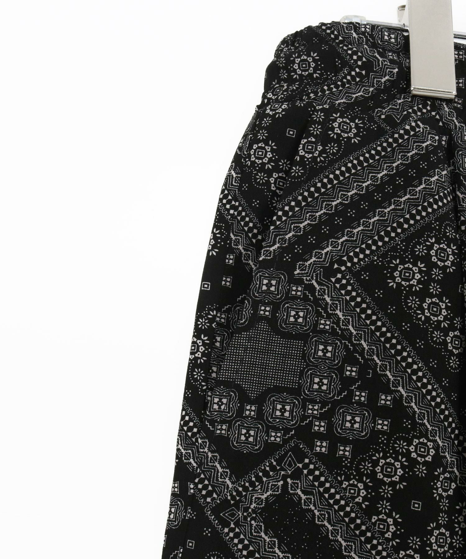 30%OFF【CAMBIO(カンビオ)】Bandana Pattern Relax Tapered Easy Pants