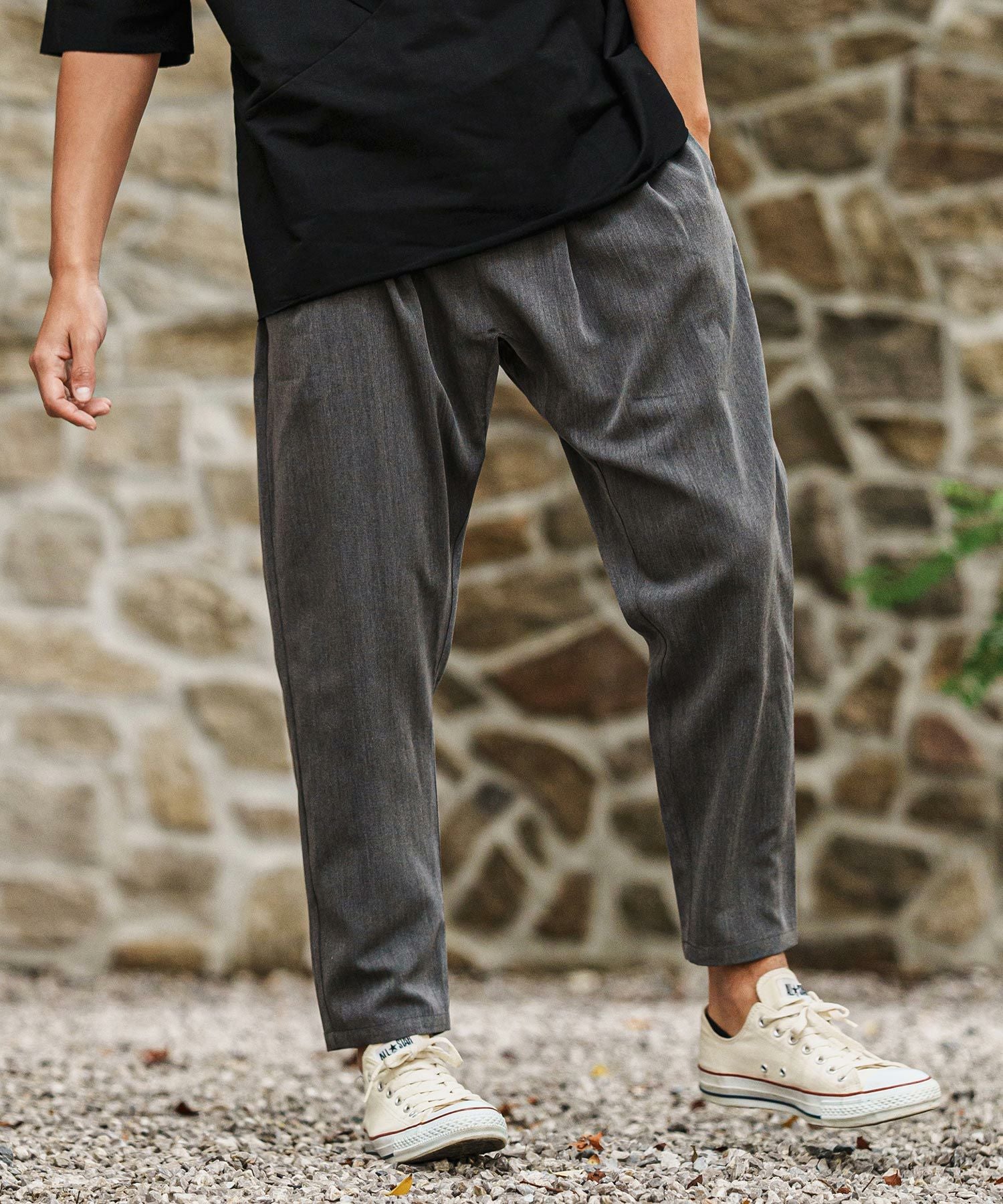 30%OFF【CAMBIO(カンビオ)】TR Relax Tapered Easy Pants イージー