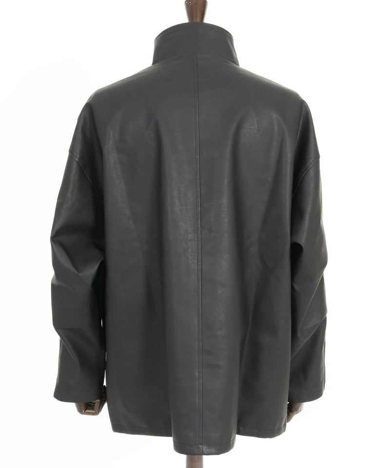 CAMBIO(カンビオ)】Synthetic Leather Military Stand Collar 
