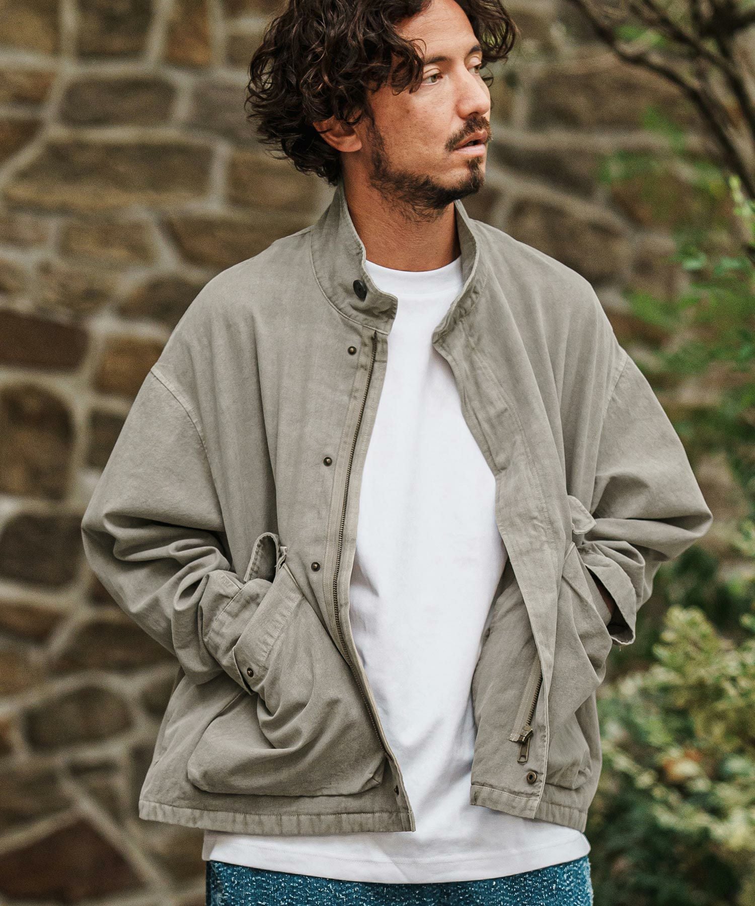 CAMBIO(カンビオ)】Sulfur Dyed Stone Bio Wash Military Blouson