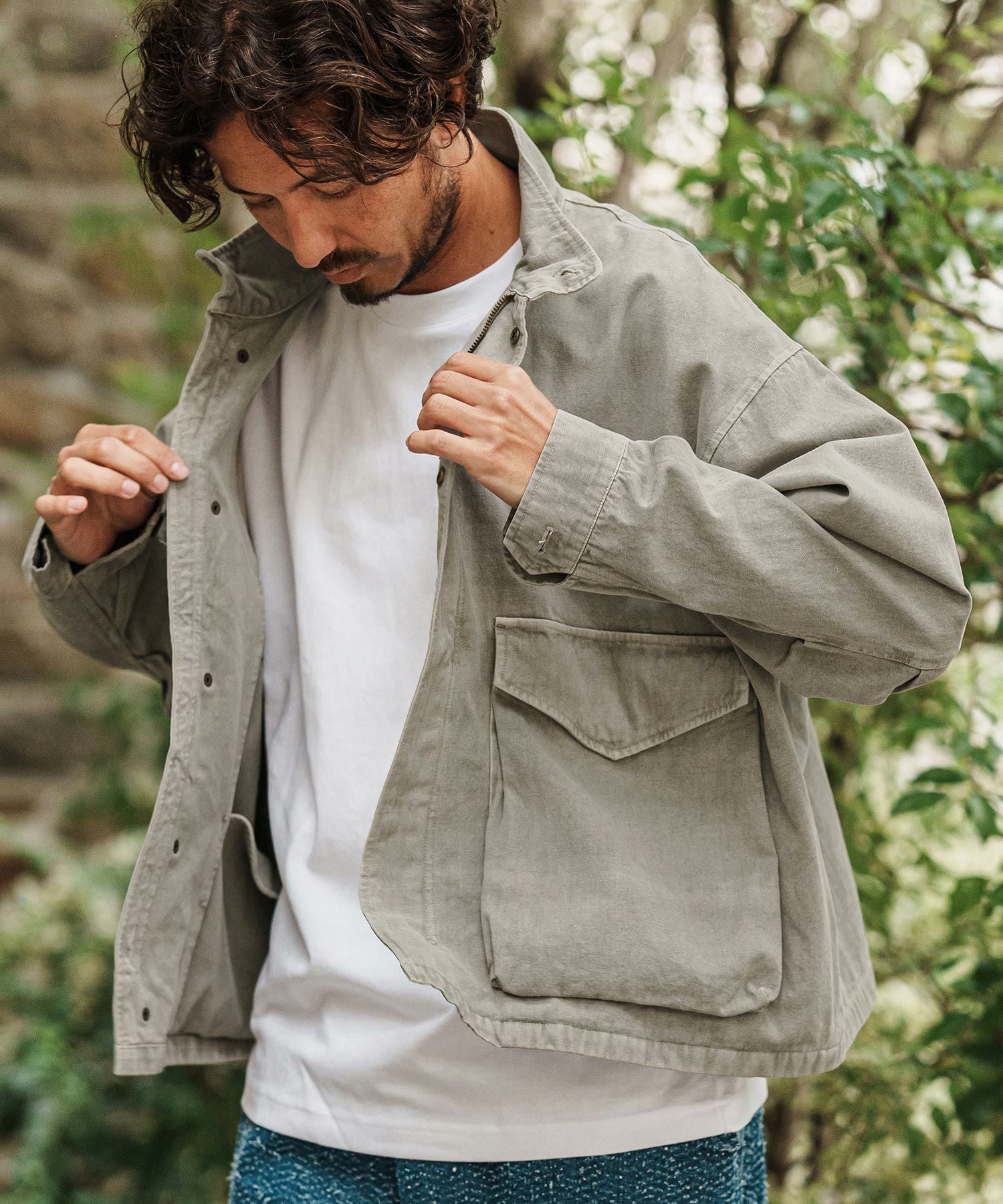 CAMBIO(カンビオ)】Sulfur Dyed Stone Bio Wash Military Blouson