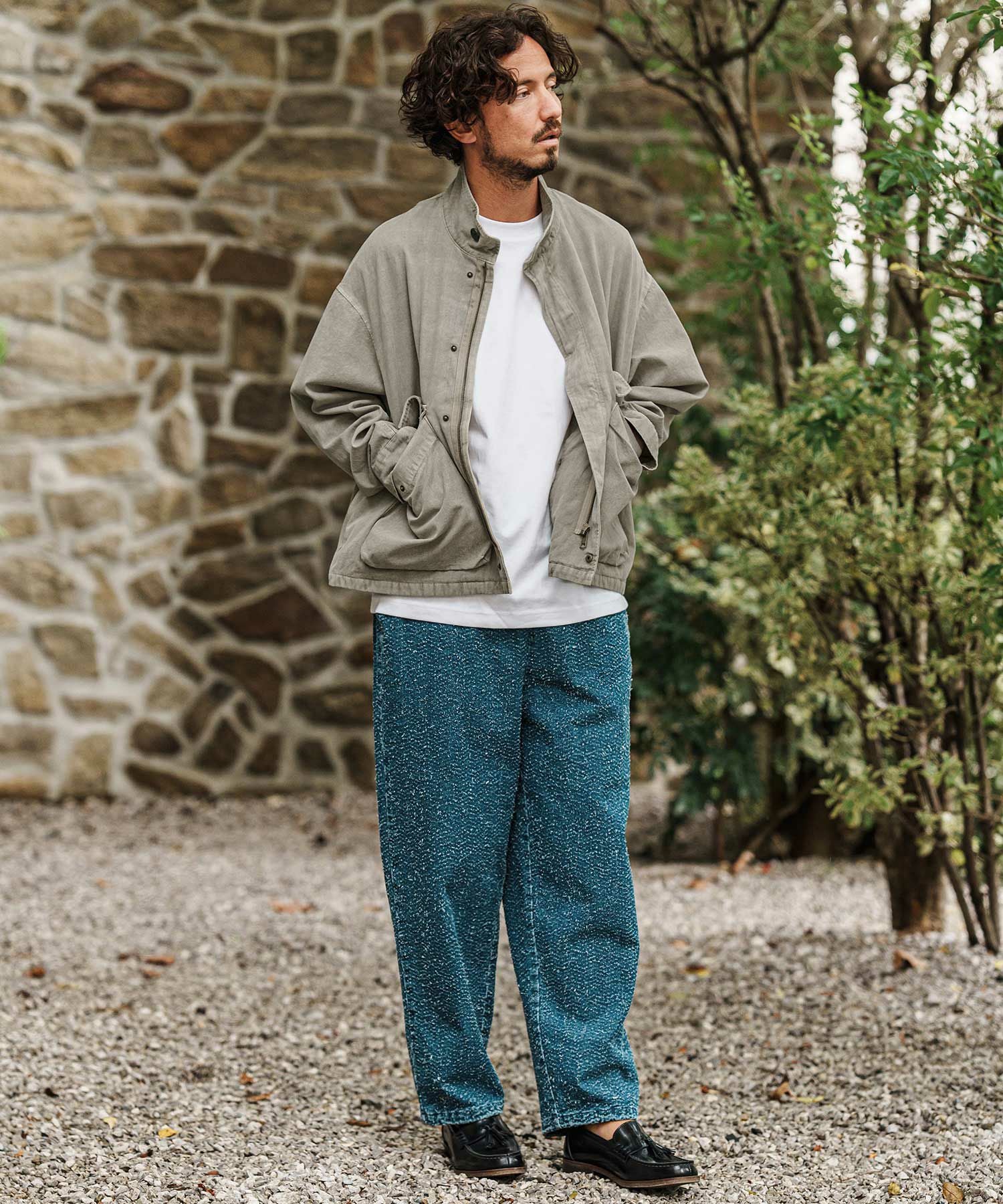 CAMBIO(カンビオ)】Sulfur Dyed Stone Bio Wash Military Blouson