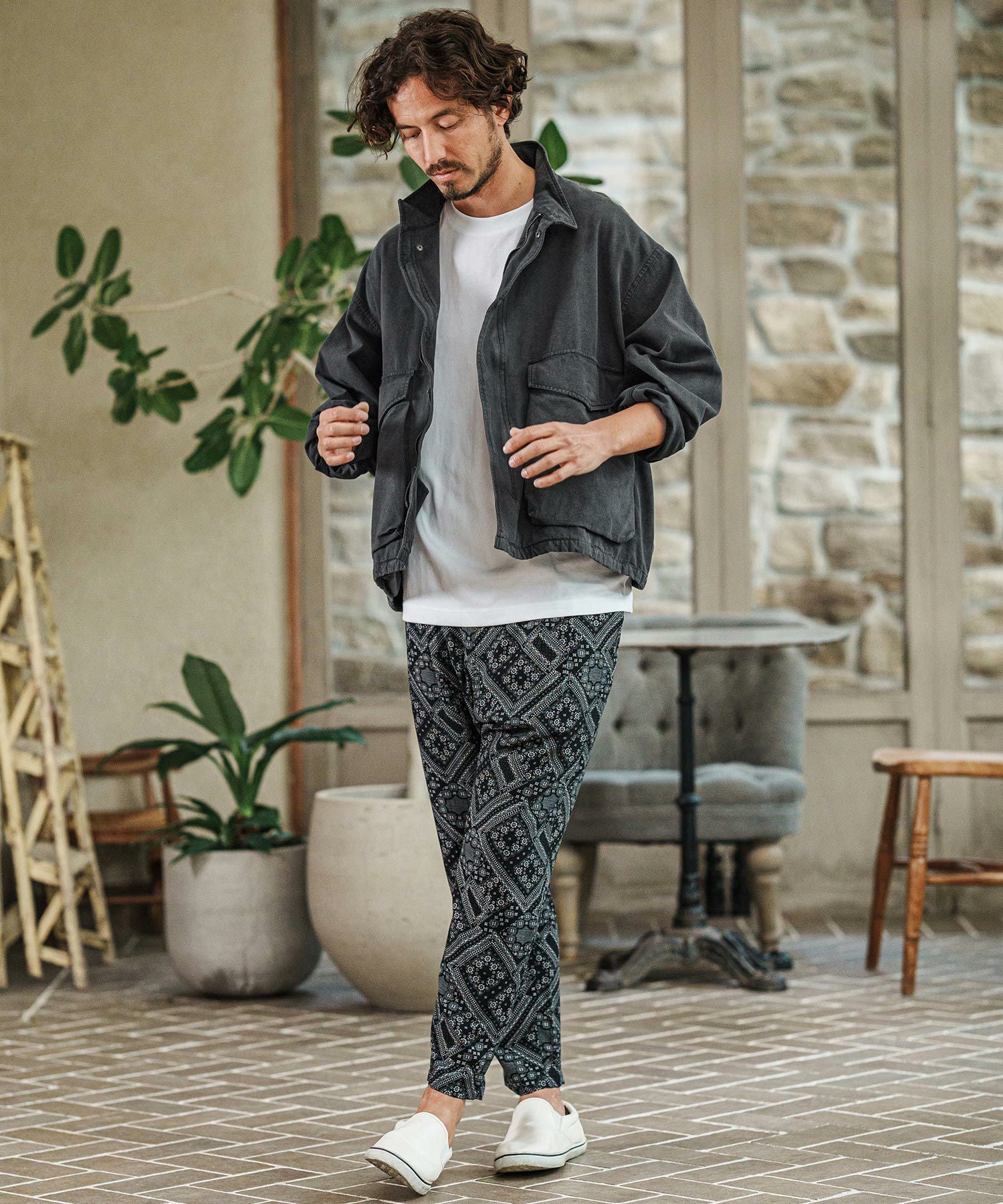 CAMBIO(カンビオ)】Sulfur Dyed Stone Bio Wash Military Blouson