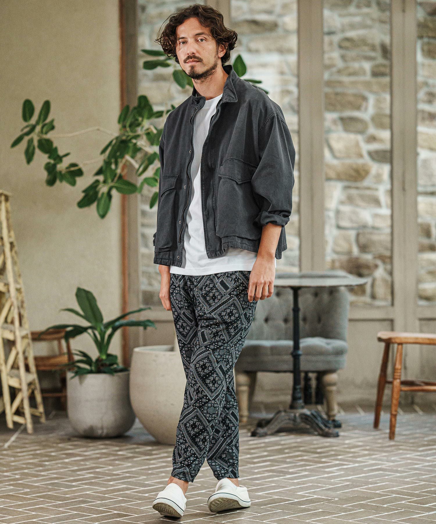 CAMBIO(カンビオ)】Sulfur Dyed Stone Bio Wash Military Blouson
