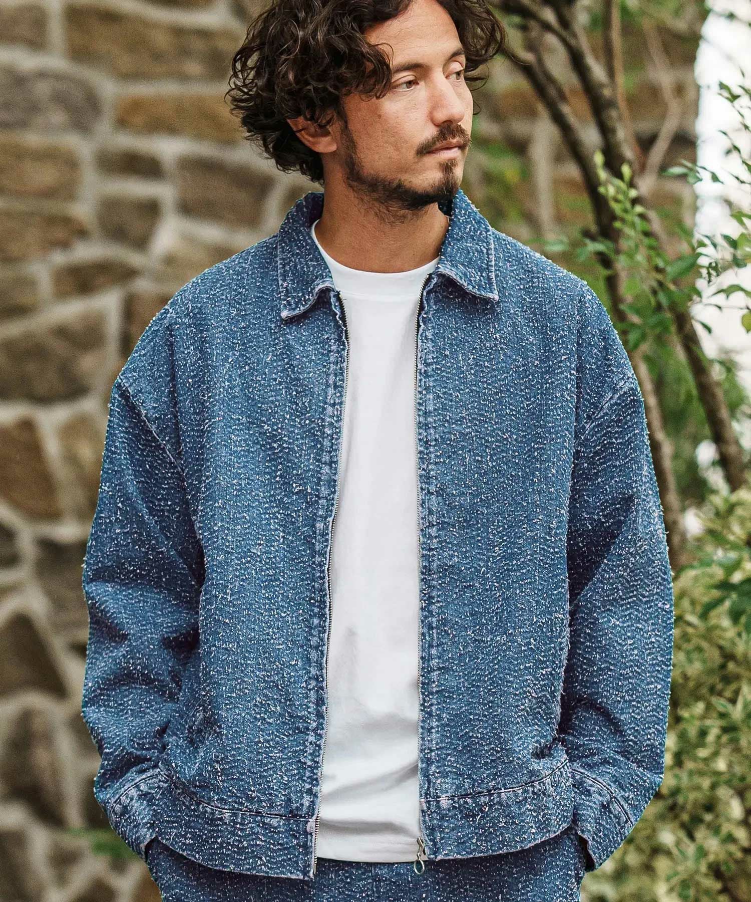 CAMBIO(カンビオ)】Loop Nep Denim Zip Jacket ジップジャケット(PF