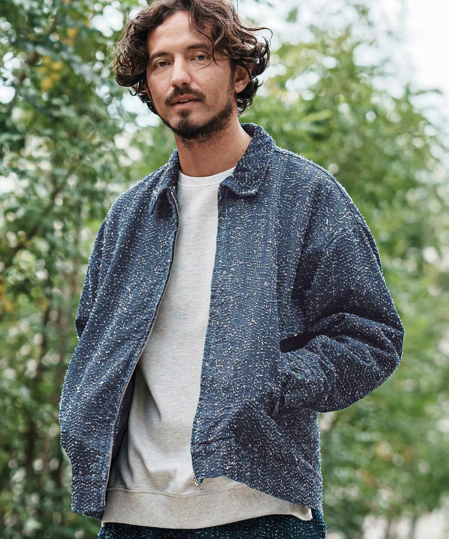 CAMBIO(カンビオ)】Loop Nep Denim Zip Jacket ジップジャケット(PF