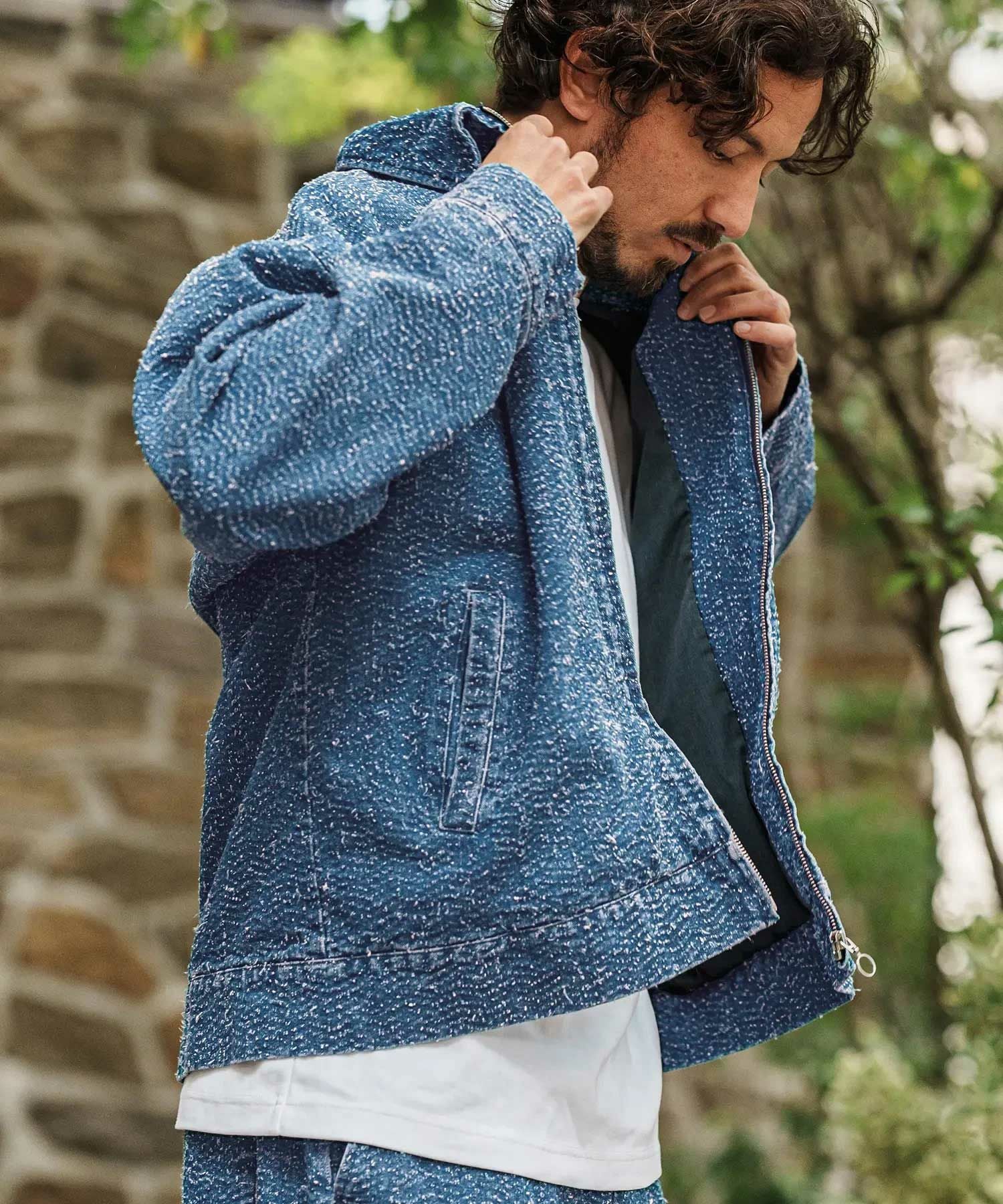 CAMBIO(カンビオ)】Loop Nep Denim Zip Jacket ジップジャケット(PF