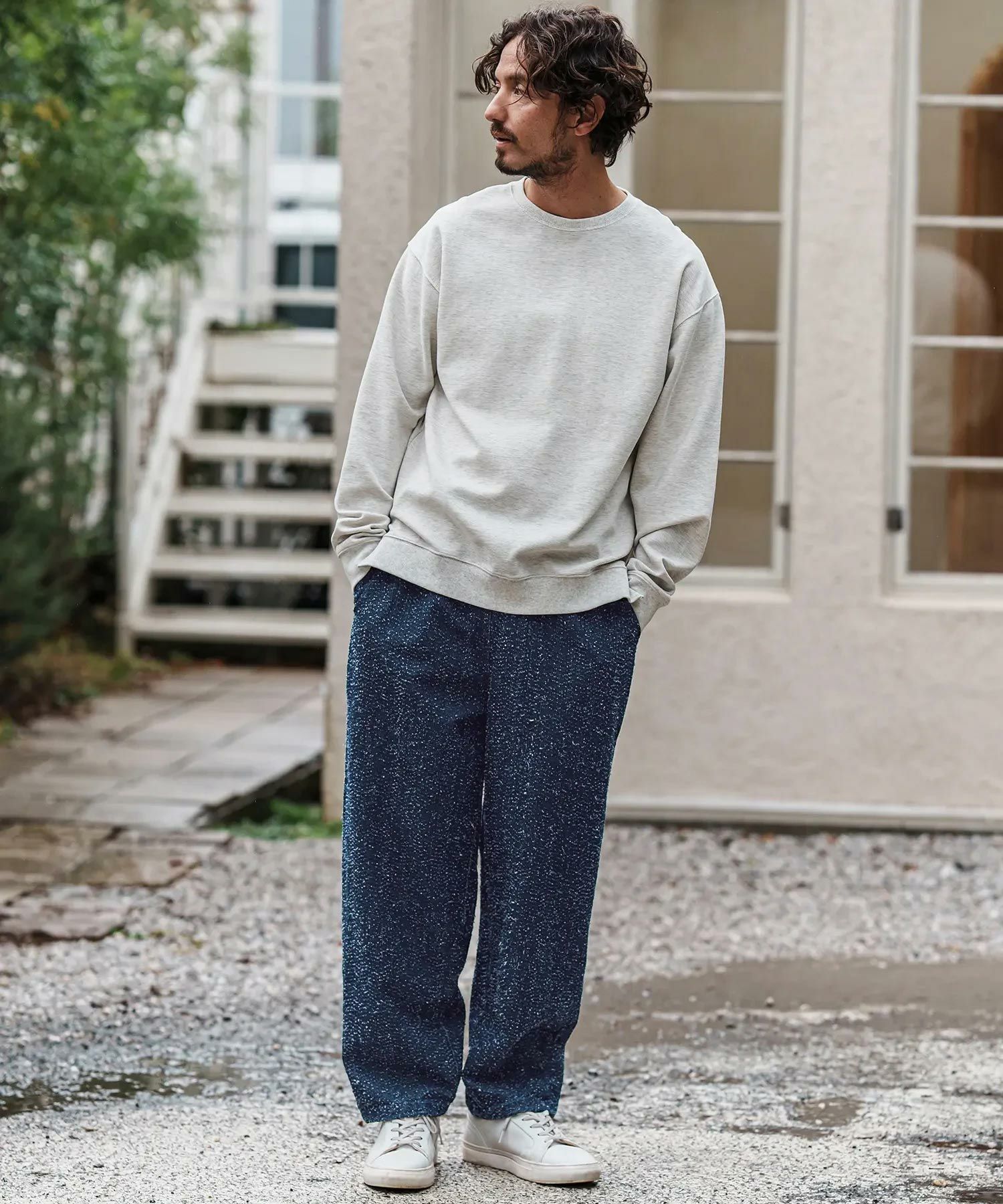 50%OFF【CAMBIO(カンビオ)】Loop Nep Denim Easy Pants デニムパンツ