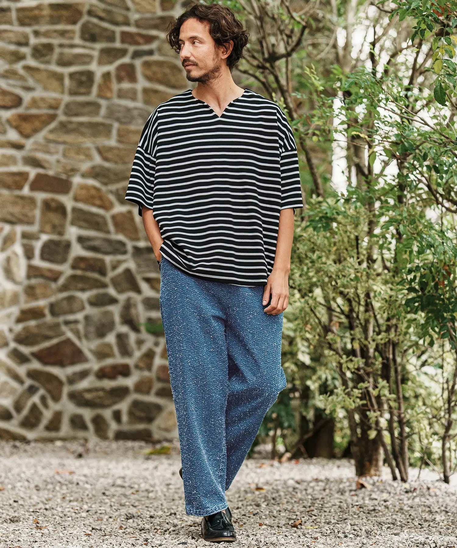 韓国ブランド　新品eneu デニム　フリーサイズ 50%OFF【CAMBIO(カンビオ)】Loop Nep Denim Easy Pants デニムパンツ