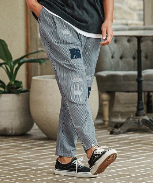 30%OFF【CAMBIO(カンビオ)】 Heritage Hickory Stripe Distressed 