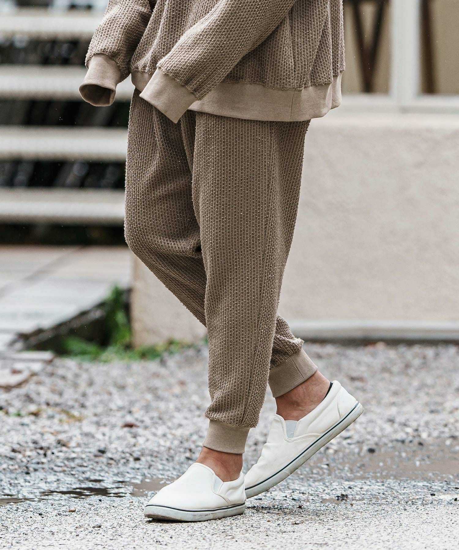 30%OFF【CAMBIO(カンビオ)】Dobby Jacquard Cut Sew Tapered Pants