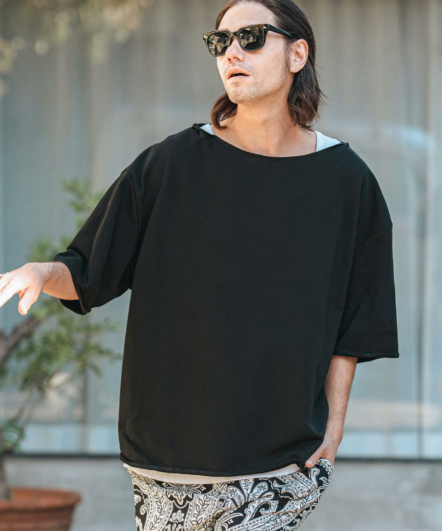 【専用】FASHION BODY CAMBIO(カンビオ)】ボートネックルーズシルエットスウェット(CMB-R0137