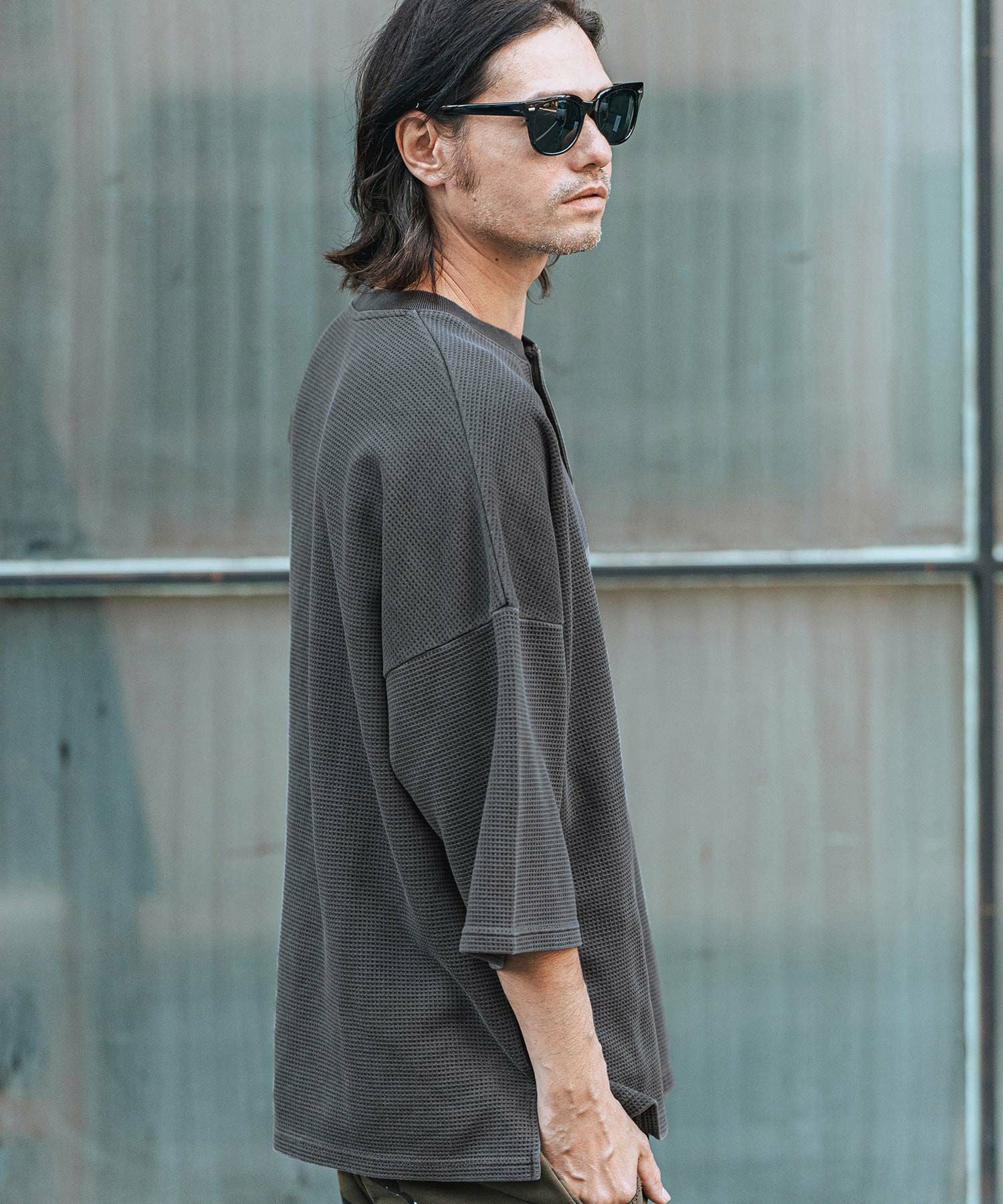 machatt Vネックステッチシャツ ITEMS URBANRESEARCH（アイテムズ アーバンリサーチ） ブラウス シャツ