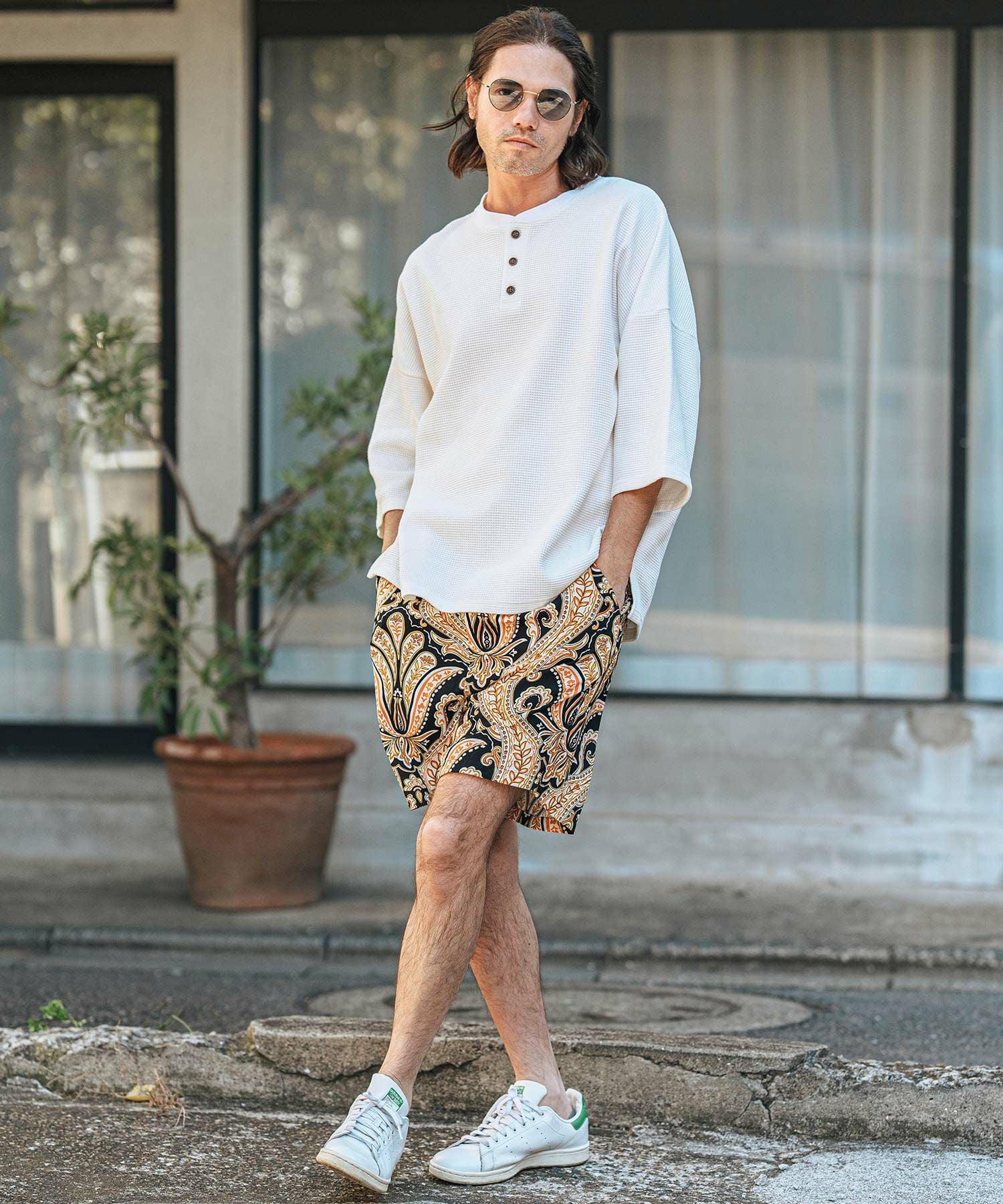 machatt Vネックステッチシャツ ITEMS URBANRESEARCH（アイテムズ アーバンリサーチ） ブラウス シャツ