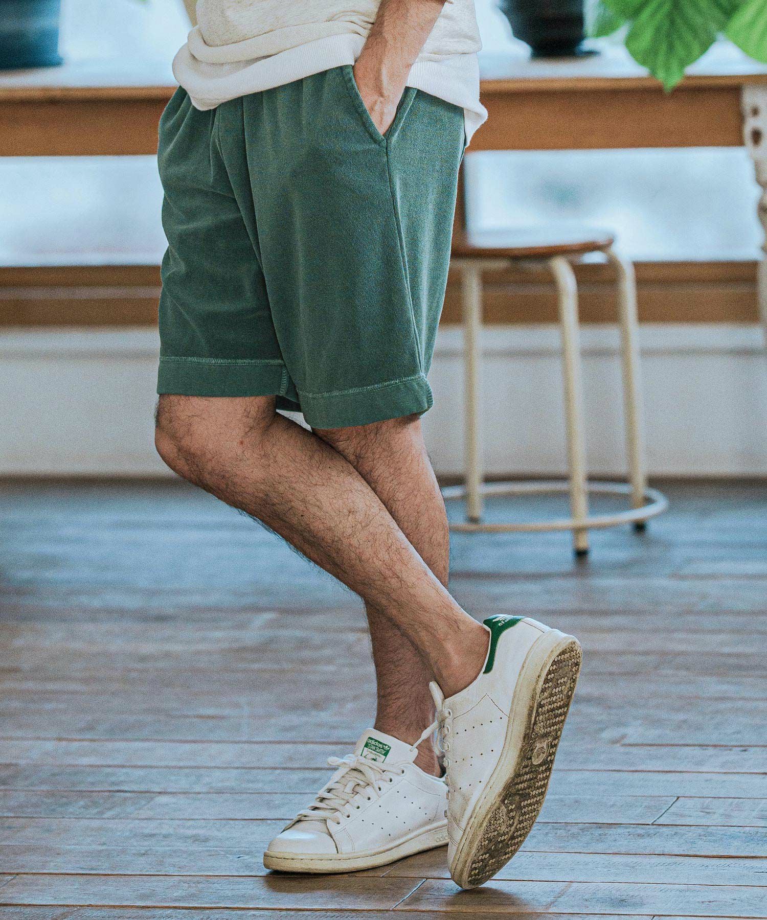 KAPITAL 緑オレンジ ショートパンツ ショートパンツ メンズ 大きいサイズ ケバブ 総柄 ポケット付き
