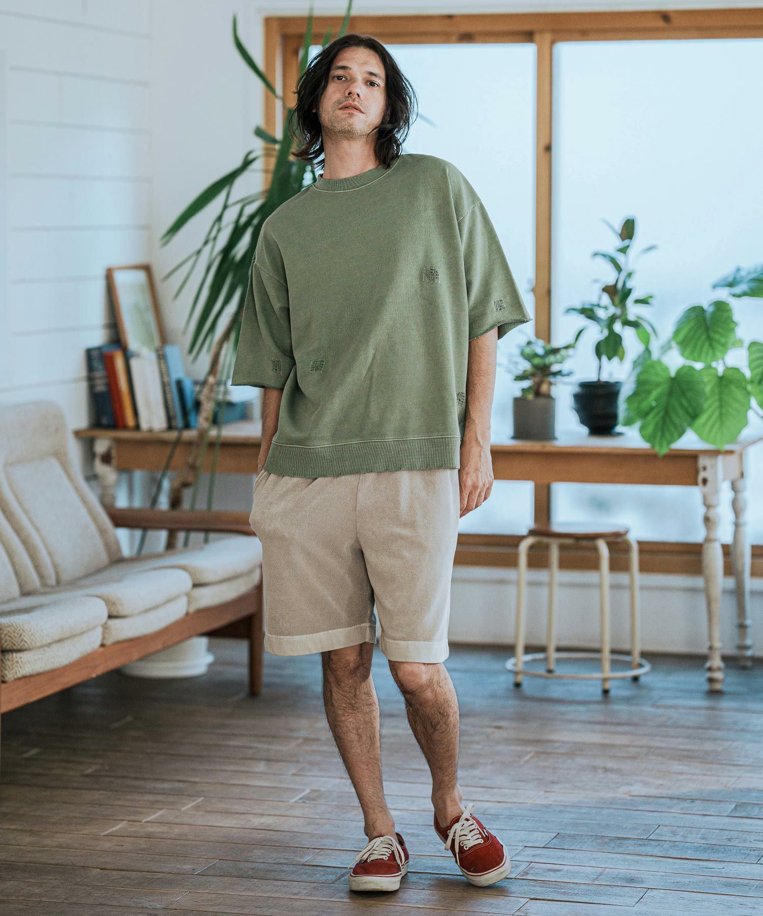 CAMBIO(カンビオ)】Pigment Pile Short Pants パイルショートパンツ