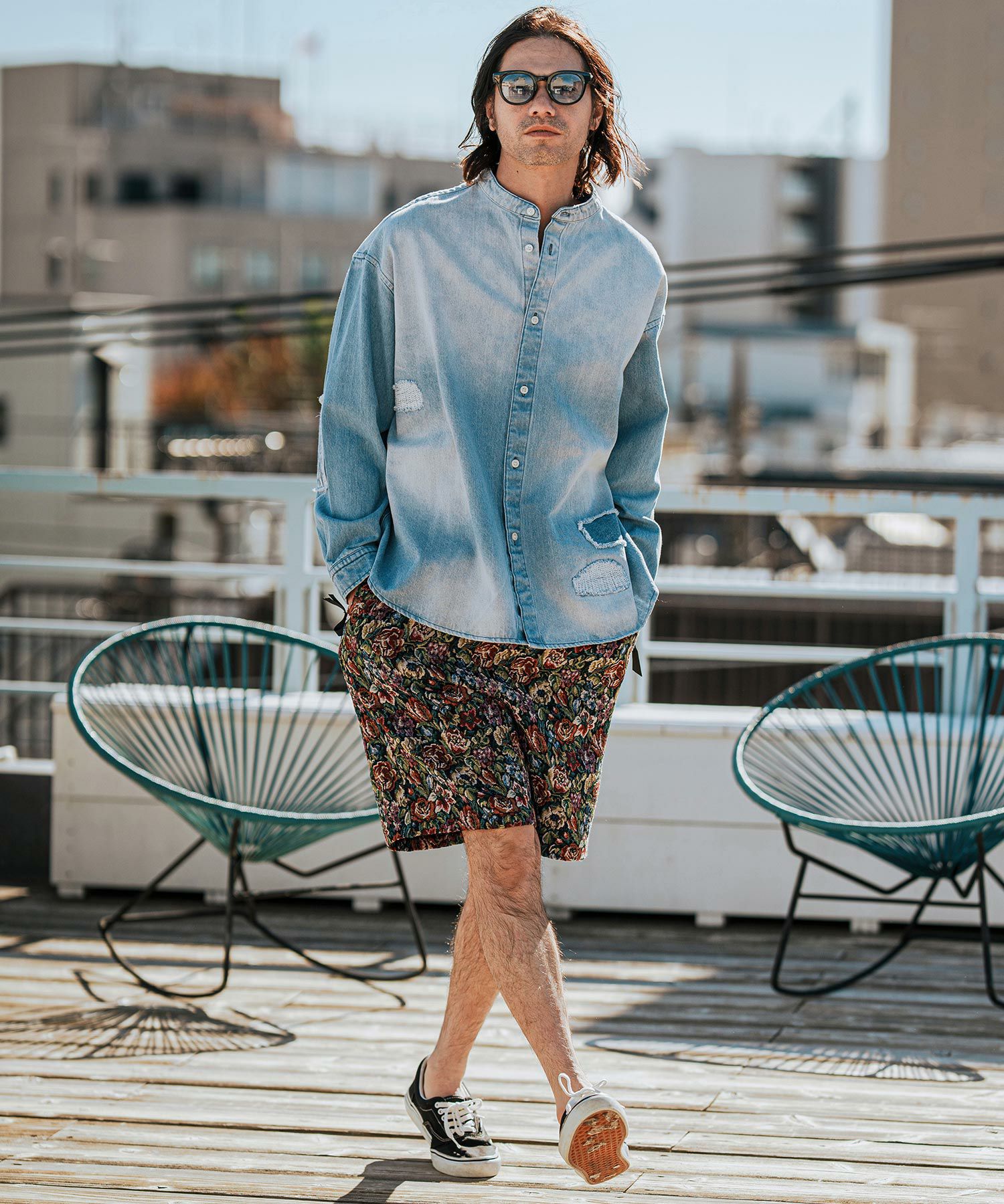 CAMBIO(カンビオ)】Botanical Gobelin Short Pants ショートパンツ
