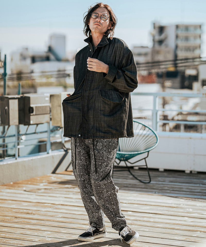 30%OFF【CAMBIO(カンビオ)】ペイズリー総柄テーパードパンツ(CMB-R0144 