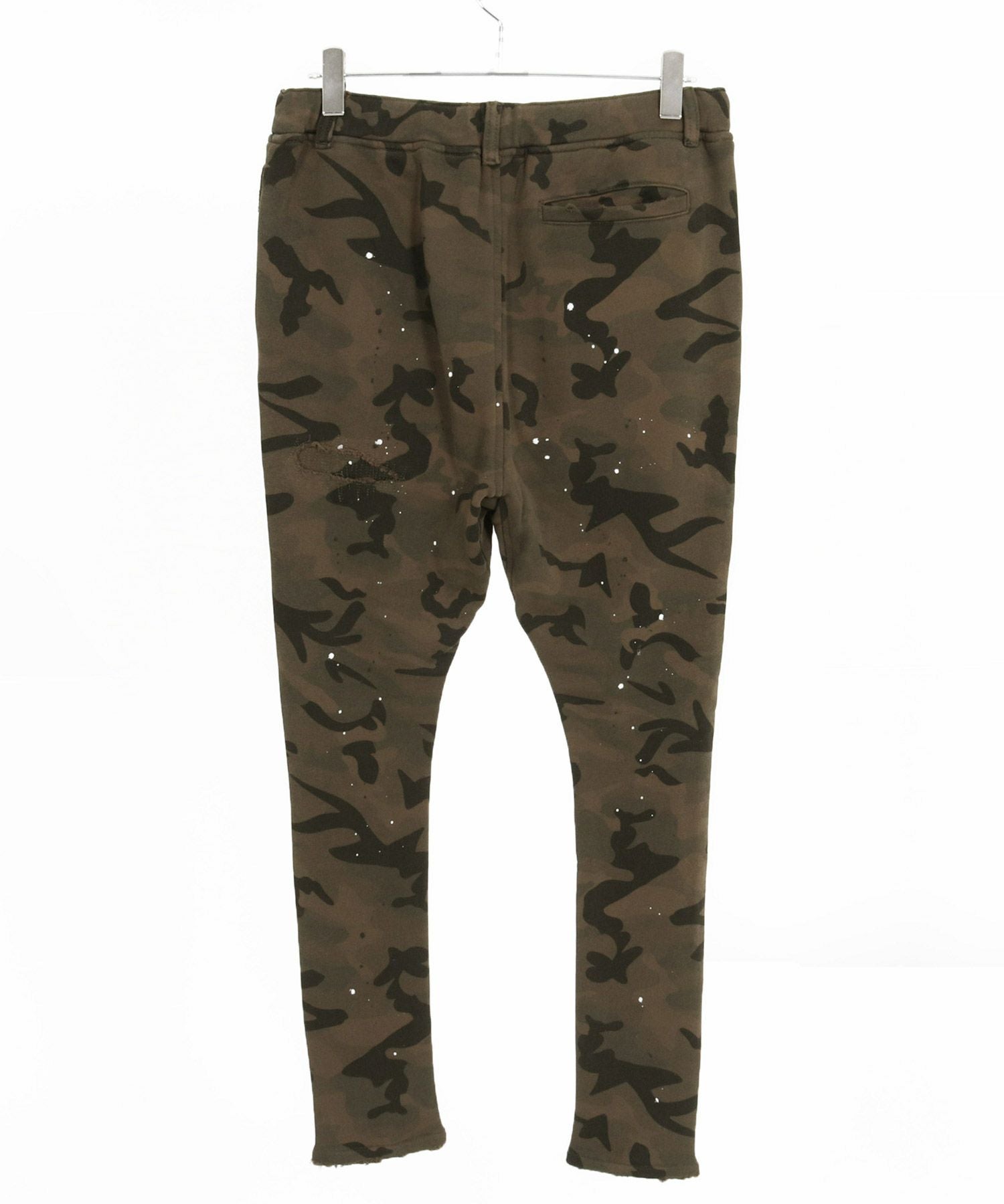 CAMBIO(カンビオ)】Distressed Camouflage Print Sweat Jodhpurs Pants