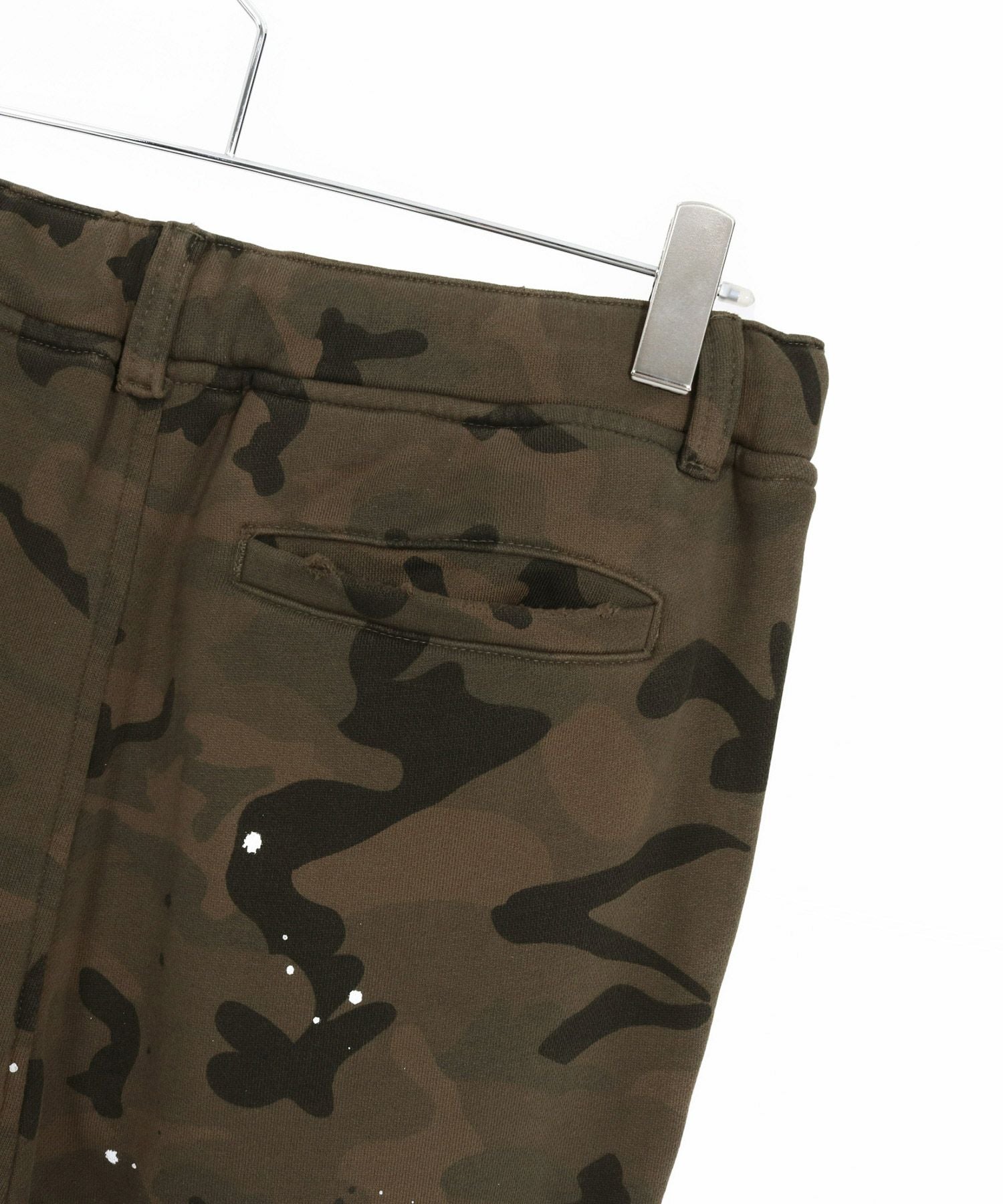CAMBIO(カンビオ)】Distressed Camouflage Print Sweat Jodhpurs Pants