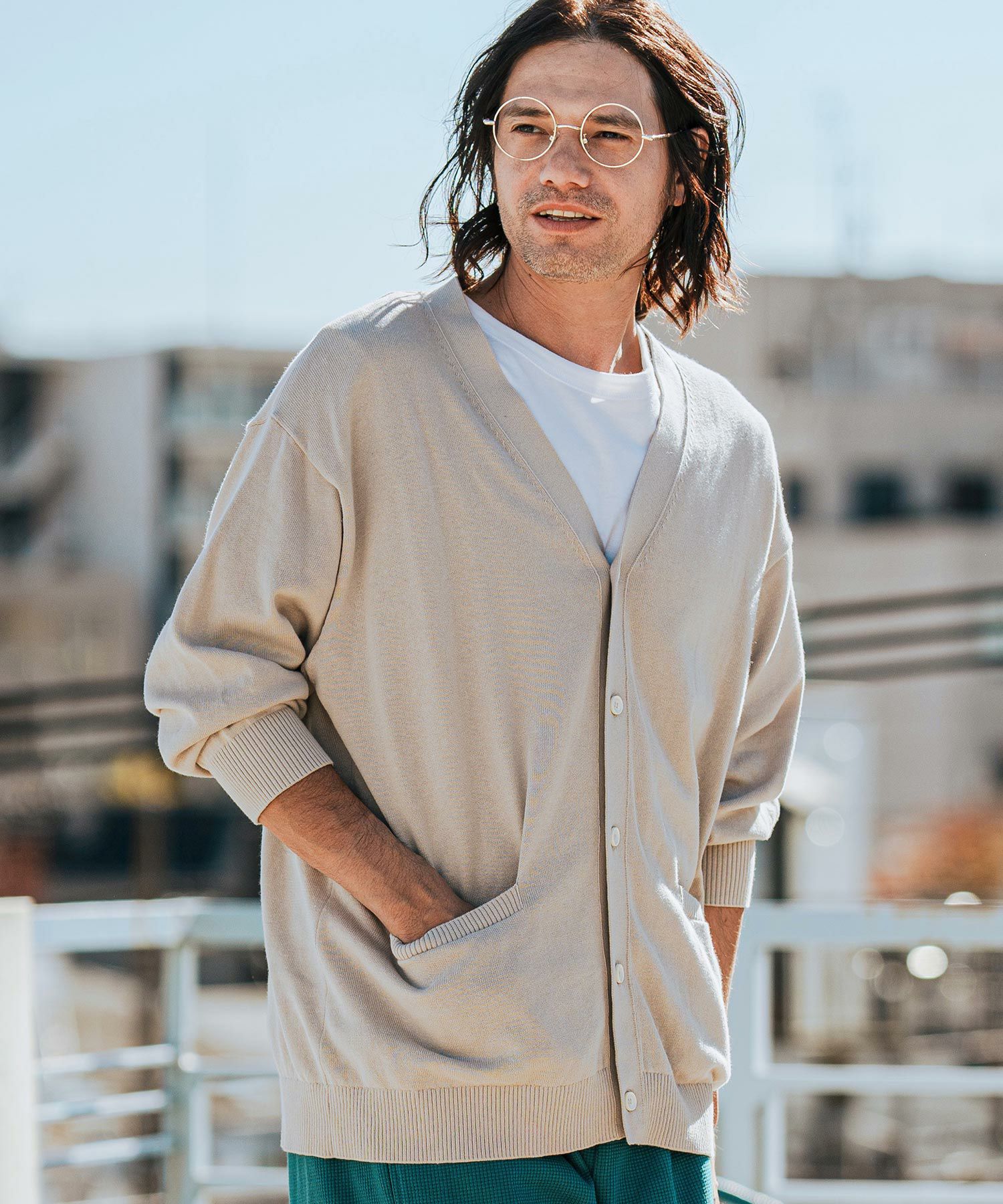 coyseio COTTON CUDDLE LONGSLEEVES カーディガン 30%OFF【CAMBIO(カンビオ)】High Gauge Cotton Knit 3-4 Sleeve