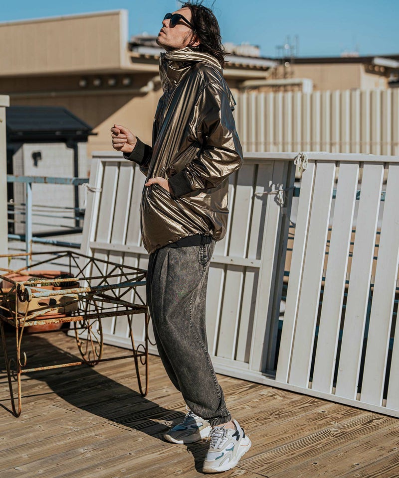 CAMBIO(カンビオ)】Metallic Coating Hooded Blouson ブルゾン(MIU-251 
