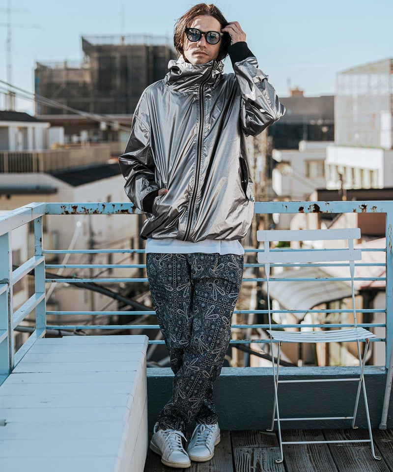 30%OFF【CAMBIO(カンビオ)】Metallic Coating Hooded Blouson ブルゾン 